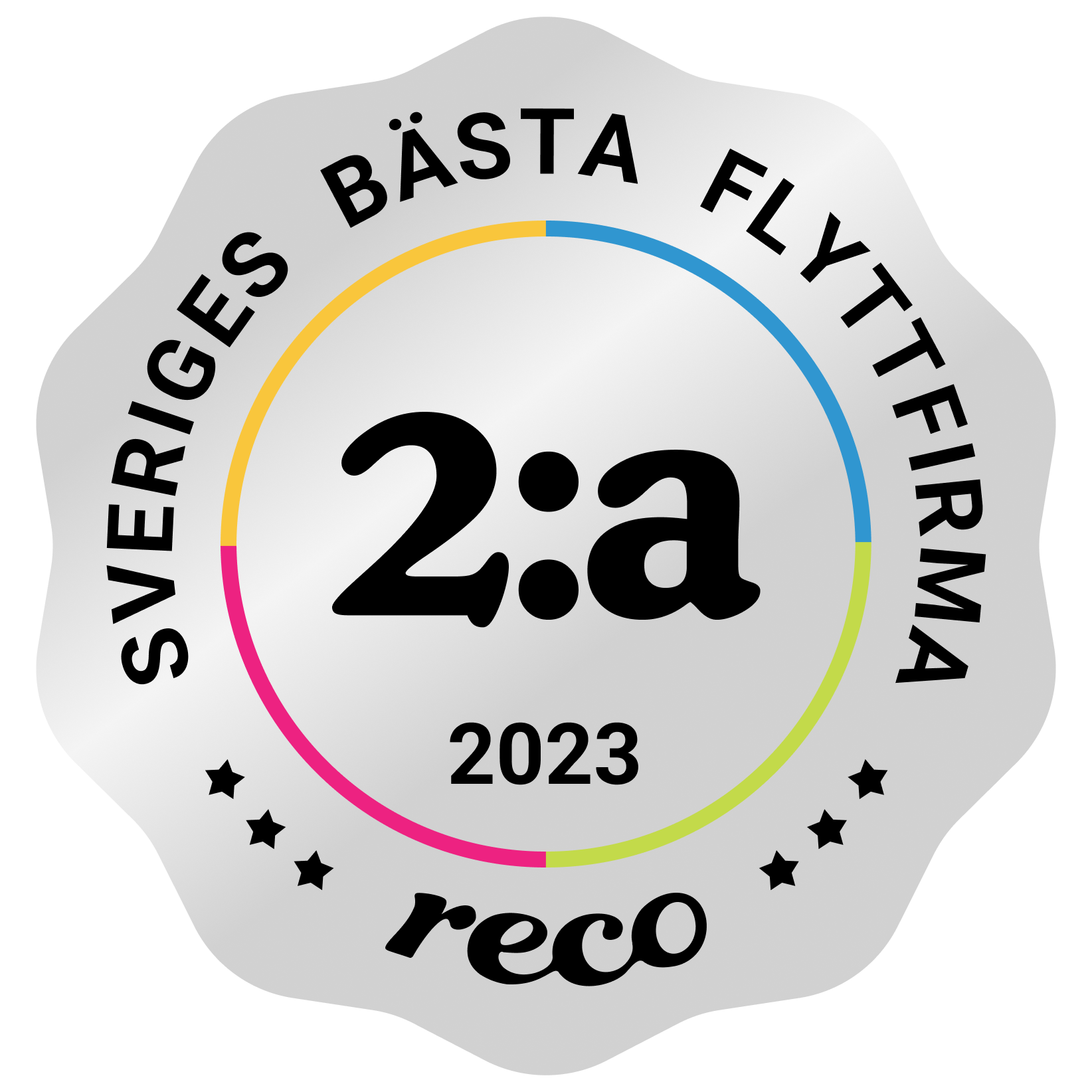 Bagde - Best in Sweden - Flyttfirma - Second@2x