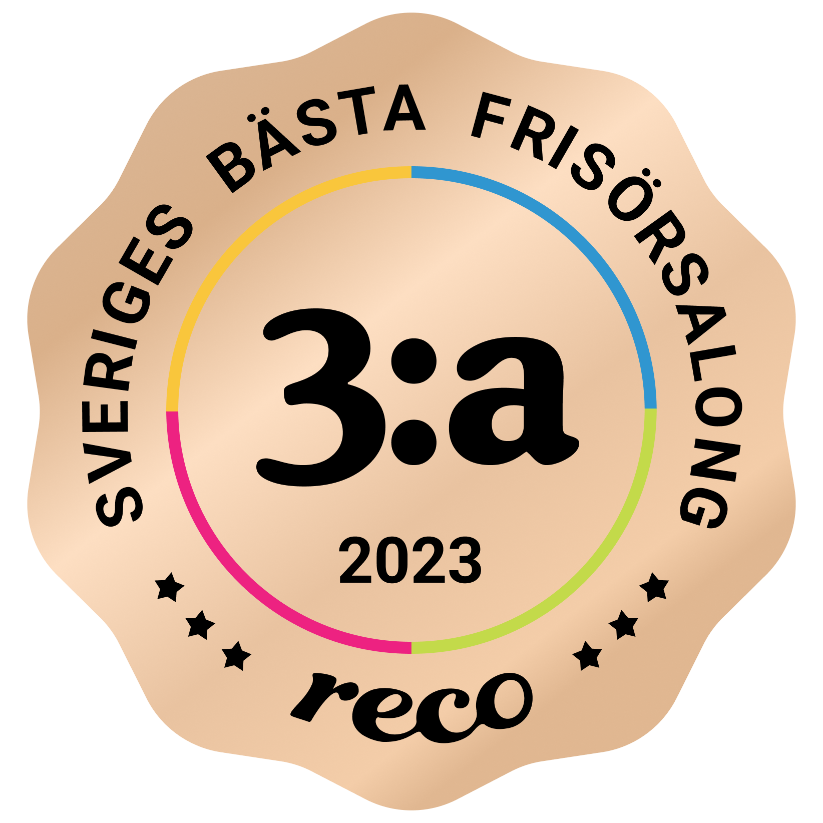 Bagde - Best in Sweden - Frisörsalong - Third@2x