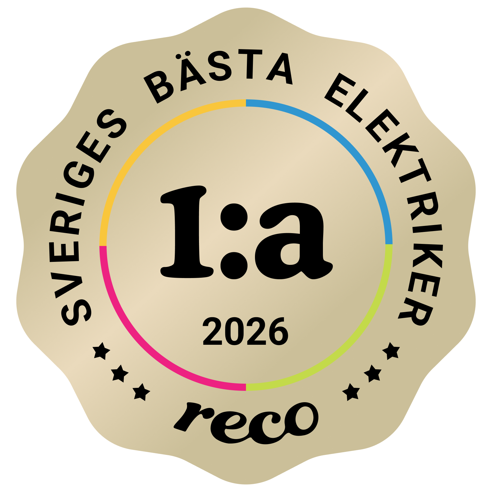 Bagde - Best in Sweden - Elektriker - First@2x