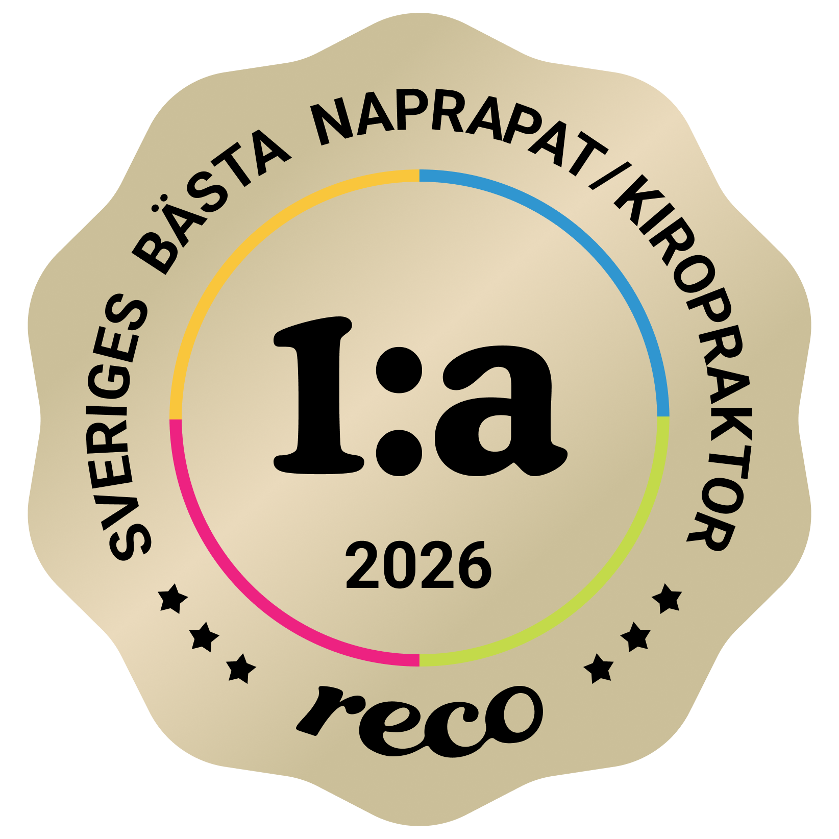 Bagde - Best in Sweden - Napratpat Kiropraktor - First@2x