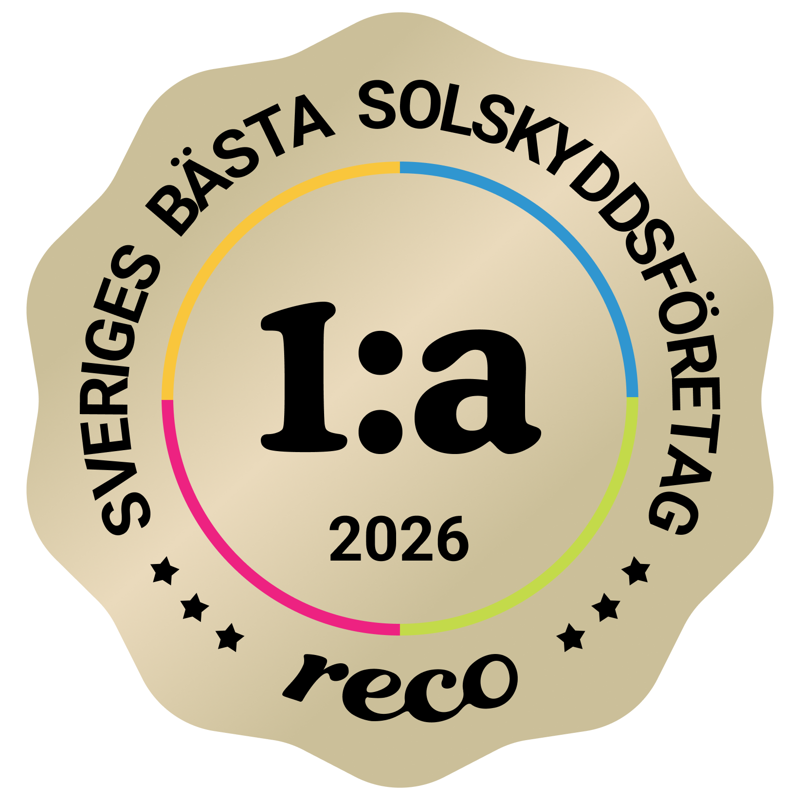 Bagde - Best in Sweden - Solskyddsföretag - First@2x
