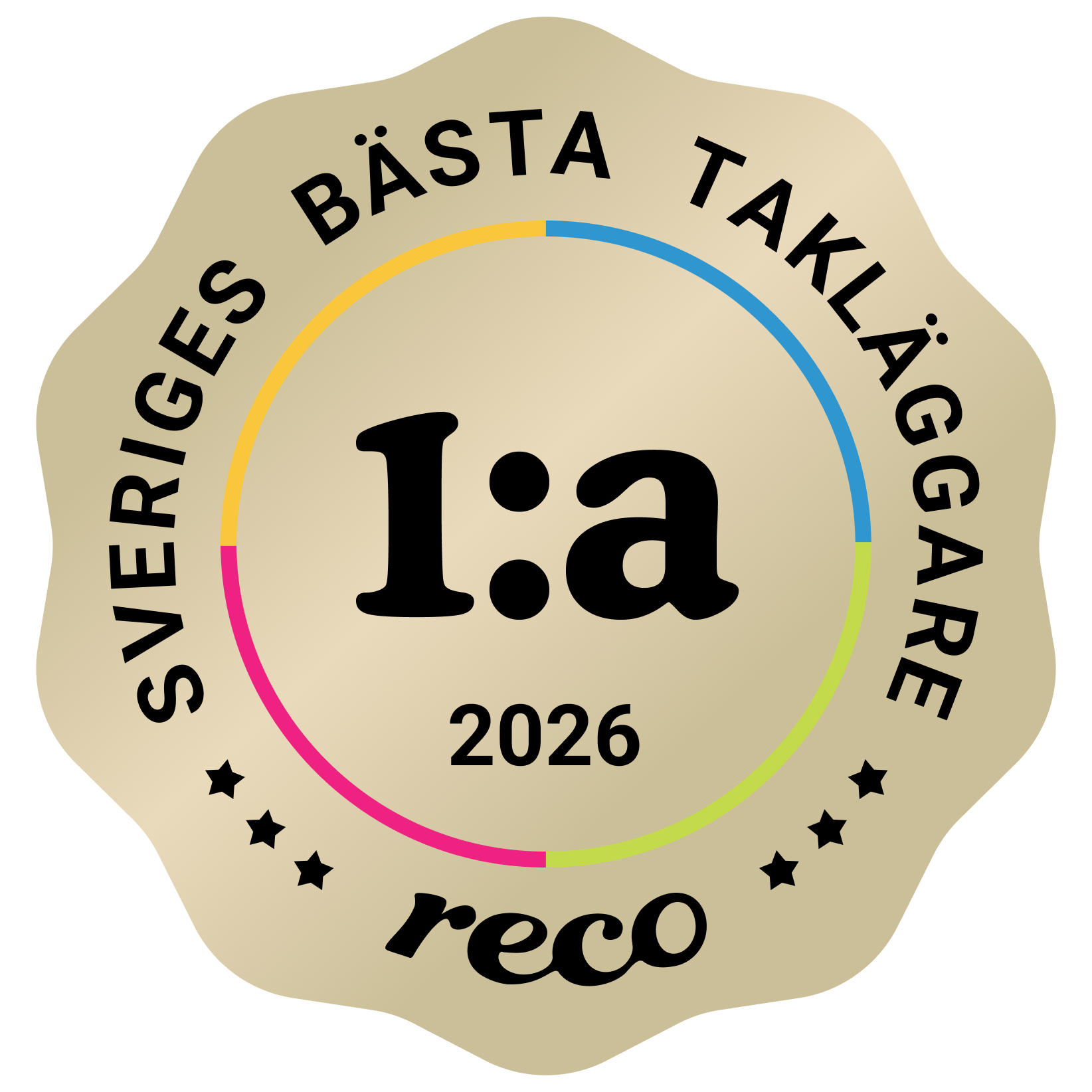 Bagde - Best in Sweden - Takläggare - First@2x