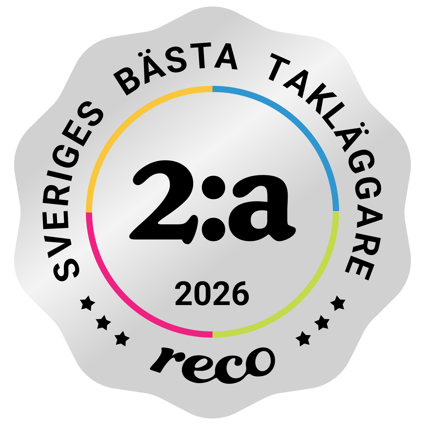 Bagde - Best in Sweden - Takläggare - Second@2x