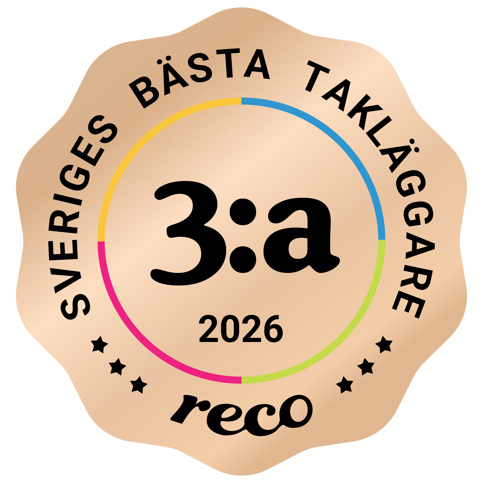Bagde - Best in Sweden - Takläggare - Third@2x