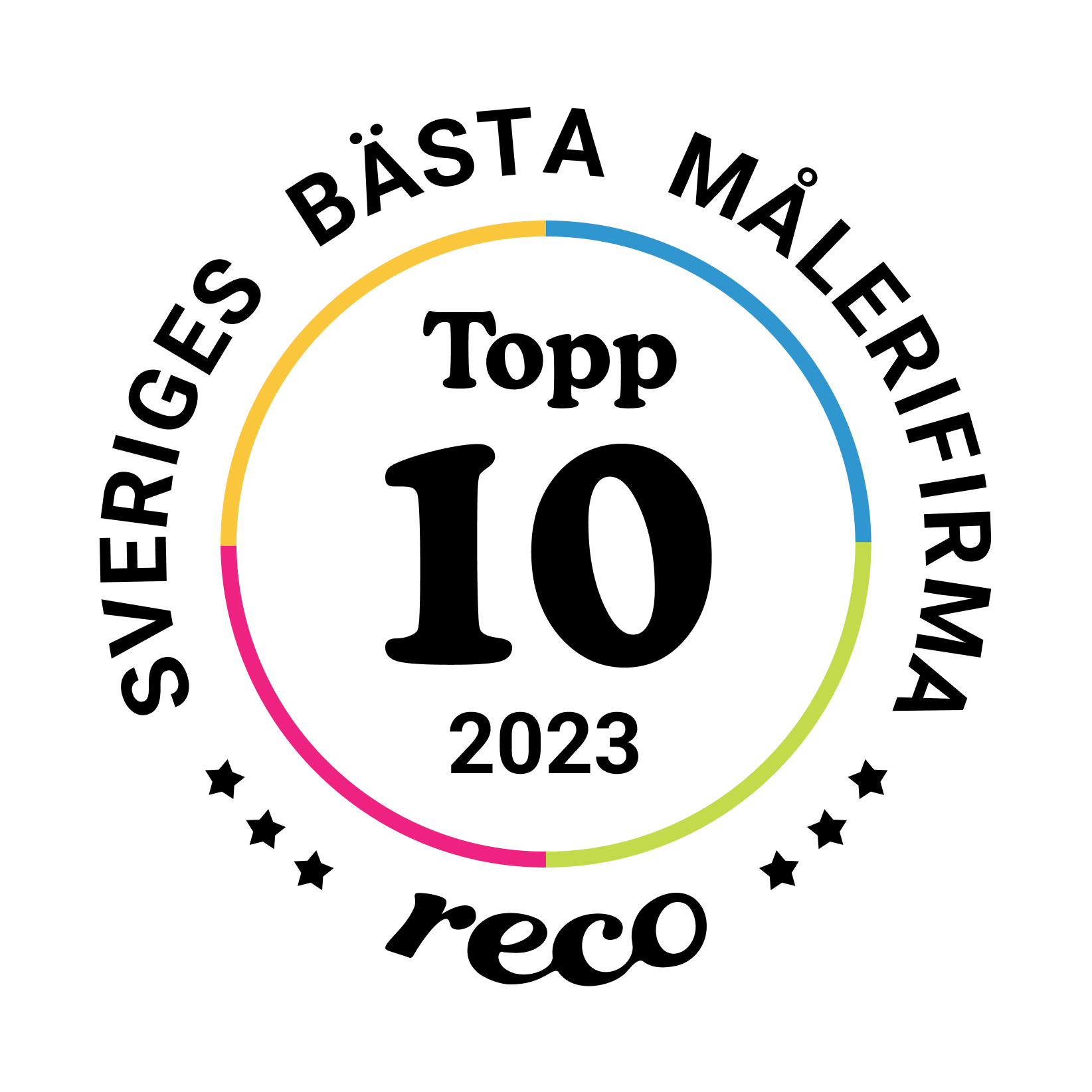 Bagde - Best in Sweden - Målerifirma - Top Ten@2x