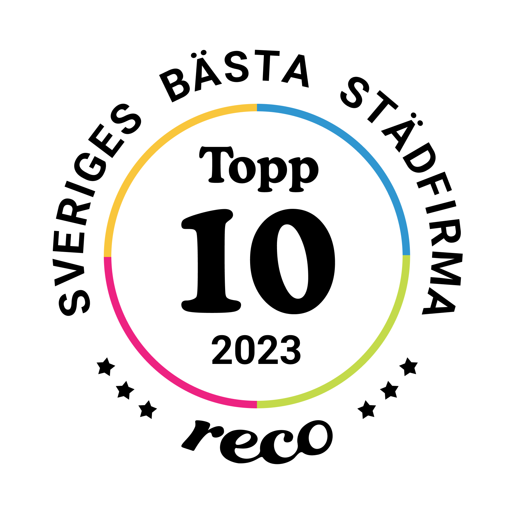 Bagde - Best in Sweden - Städfirma - Top Ten@2x